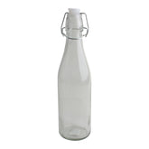 Glass Bottle Clip Lid(500ML) with a secure seal, ideal for juices and infused water, made from durable glass.